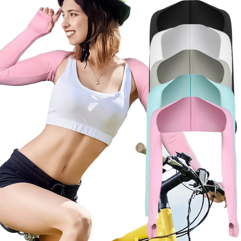 One Shoulder Sleeves Neck Shading and UV Protection Sleeves